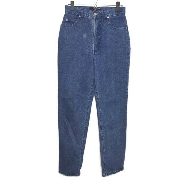 St. John High Waist Blue Denim Tapered Mom Jeans - Picture 1 of 6